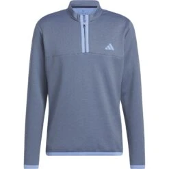 Adidas Layer Microdot 1/4-Zip, Blau/grau