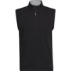 Adidas Polo Elevated 1/4-Zip, ärmellos, Schwarz