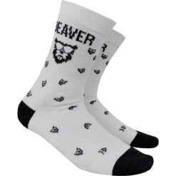 Beaver Golf Socken Merino, Weiß/schwarz