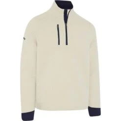 Callaway Layer Midweight Textured Fleece 1/4-Zip, Beige
