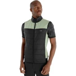Calvin Klein Golf Weste Malden Hybrid, Schwarz/beige