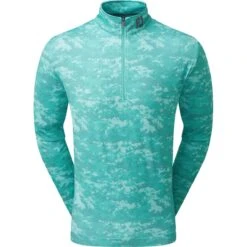 FootJoy Layer Camo Print 1/4-Zip, Türkis/camouflage