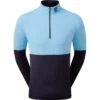 FootJoy Layer Colour Block 1/4-Zip, Hellblau/navy -Polo und Mütze footjoy layer colour block 14 zip hellblaunavy blau 5054088 172g1eRzQEmco4 1280x1280