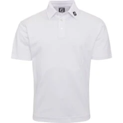 FootJoy Poloshirt Stretch Piquet, Athletic Fit, Kurzarm, Weiß