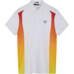 J.Lindeberg J. LINDEBERG Polo Freddy, Weiß/orange/gelb