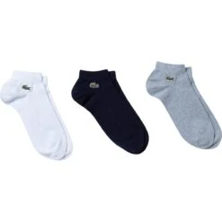 LACOSTE Socken - 3er-Pack, Navy/grau/weiß