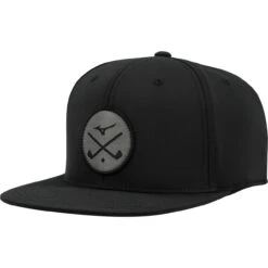 Mizuno Cap Crossed Clubs Snapback, Schwarz