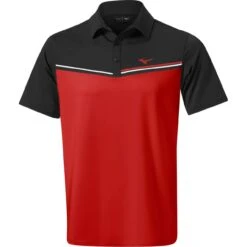 Mizuno Polo Elite Bloc, Rot/schwarz