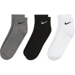 Nike Golf Socken Everyday Cush Ankle 3er-Pack, Grau/schwarz/weiß