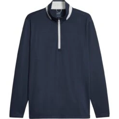Puma Layer Lightweight 1/4-Zip, Navy/hellgrau