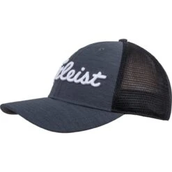 Titleist Cap Players Space Dye Mesh, Schwarz/weiß
