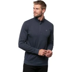 TRAVISMATHEW Layer Cloud Quarter Zip 2.0, Blaugrau -Polo und Mütze travismathew layer cloud quarter zip 20 blaugrau blau 5062365 3ollAutKCT4Az5 1280x1280