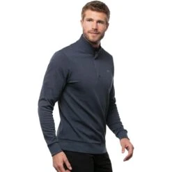 TRAVISMATHEW Layer Cloud Quarter Zip 2.0, Blaugrau -Polo und Mütze travismathew layer cloud quarter zip 20 blaugrau blau 5062365 4173yJMbqYctNl 1280x1280