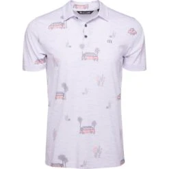 TRAVISMATHEW Polo Four Wheeling, Weiß/gemustert