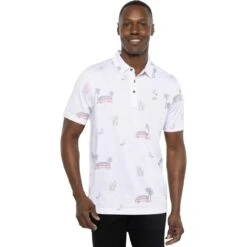 TRAVISMATHEW Polo Four Wheeling, Weiß/gemustert -Polo und Mütze travismathew polo four wheeling weissgemustert weiss 5062488 37qOJ1OBrJDkZZ 1280x1280